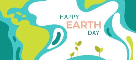 Abstract modern earth day vector concept design