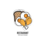 restaurant logo that provides nutritious breakfast vector