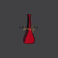 alcoholic beverage logo, wine logo vector