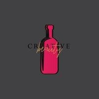 alcoholic beverage logo, wine logo vector