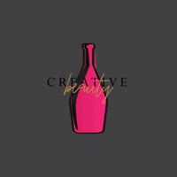 alcoholic beverage logo, wine logo vector