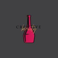 alcoholic beverage logo, wine logo vector