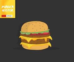 fast food burger logo vector