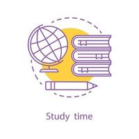 Study time concept icon. School education idea thin line illustration. Vector isolated outline drawing