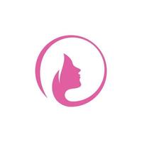 Woman silhouette logo   head  face logo vector design