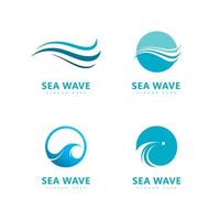 Wave logo symbol  water wave vector illustration design