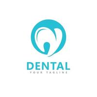 plantilla de diseño de logotipo de concepto dental vector