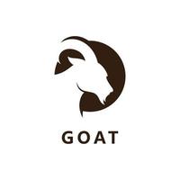 plantilla de vector de icono de logotipo de cabra