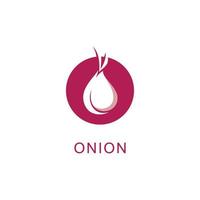 Onion logo vector , red onion icon . illustration Simple onion symbol