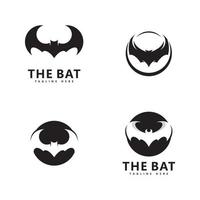 Ilustración de vector de plantilla de logotipo de murciélago