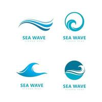 Wave logo symbol  water wave vector illustration design