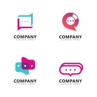 plantilla de ilustración de vector de logotipo de icono de chat de burbuja