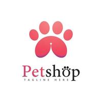 Paw Logo design vector illustration,for Pet shop logo