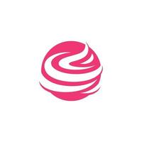 vector de logotipo de helado cupcake de hielo congelado