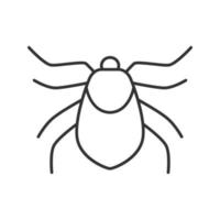 Mite linear icon. Acari. Thin line illustration. Insect pest. Contour symbol. Vector isolated outline drawing