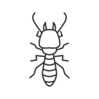 Termite linear icon. White ant. Thin line illustration. Insect pest. Contour symbol. Vector isolated outline drawing