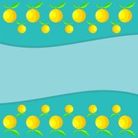 Abstract Orange Citrus Fruit Pattern Background. blue, yellow and green. suitable for copyspace vector