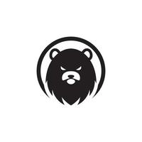 Ilustración de icono de logotipo de vector de oso polar