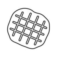 Belgian waffle linear icon. Thin line illustration. Contour symbol. Vector isolated outline drawing