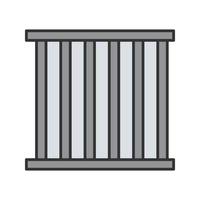 icono de color de las barras de la prisión. jaula de animales celda. ilustración vectorial aislada vector