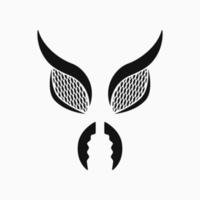 icono de cara de insecto. insecto cabeza bueno para logotipo, icono, mascota, signo, símbolo o emblema