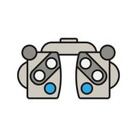 Phoropter color icon. Refractor. Ophthalmic testing device. Isolated vector illustration