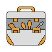 Tool bag color icon. Toolbox. Isolated vector illustration