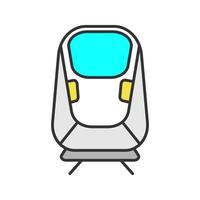 Transrapid color icon. Maglev. High speed monorail train. Isolated vector illustration