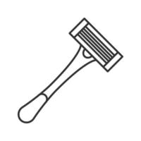 Razor linear icon. Thin line illustration. Shaving tool. Contour symbol. Vector isolated outline drawing