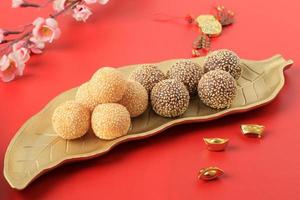 Onde-onde or Glutinous Rice Sesame Seed Ball photo