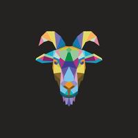 Head Goat Color vector