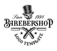 plantilla de logotipo de barbería vintage vector