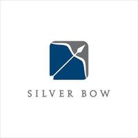 Silver Bow Logo design vector