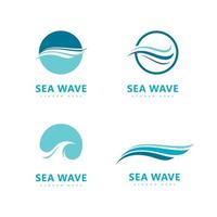 Wave logo symbol  water wave vector illustration design