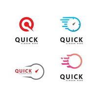 Quick Time logo vector template