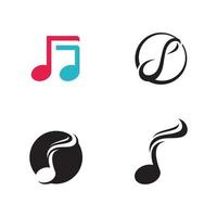 Music note logo Vector template