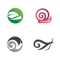 Snails logo vector  on white background