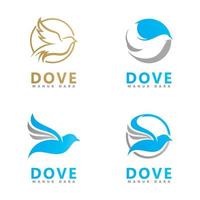 Bird Dove Logo Template vector illustration