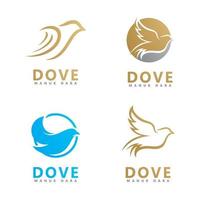 Bird Dove Logo Template vector illustration