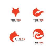 plantilla de vector de diseño de icono de logotipo de zorro