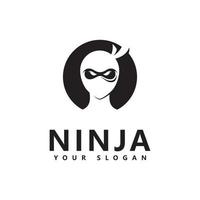 ninja logo icono vector illustration