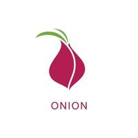 Onion logo vector , red onion icon . illustration Simple onion symbol