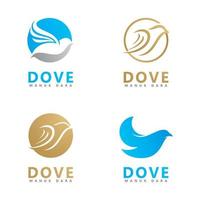 Bird Dove Logo Template vector illustration