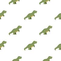 Seamless pattern cute T-Rex dino. Background of funny dinosaurs in doodle style. vector