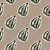 Seamless pattern engraved seeds. Vintage background plants kernels in hand drawn style. Botanical sketch. vector