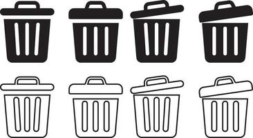 trash dustbin sign icon. recycle icons set. trash dustbin sign vector