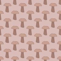 Seamless pattern with mushrooms. Background of forest autumn vegetable in doodle style. vector