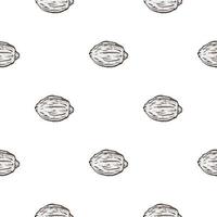 Seamless pattern engraved lemons. Vintage background citrus fruit in hand drawn style. Whole lemon or lime sketch. vector