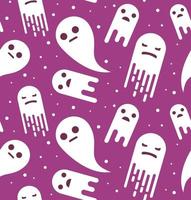 Seamless pattern for halloween with ghosts.Ornament for fabric poltergeists, paper, festive background for the site.Vector flat style. vector