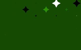 textura de vector verde claro con hermosas estrellas.